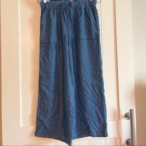 [Thread & Supply] Wide leg crop chambray pants